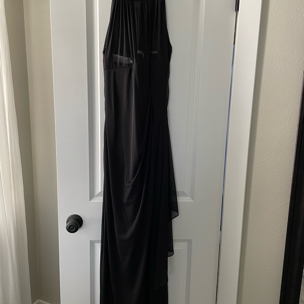 Long dress black Illusion Mesh w/cuta BRAND NEW